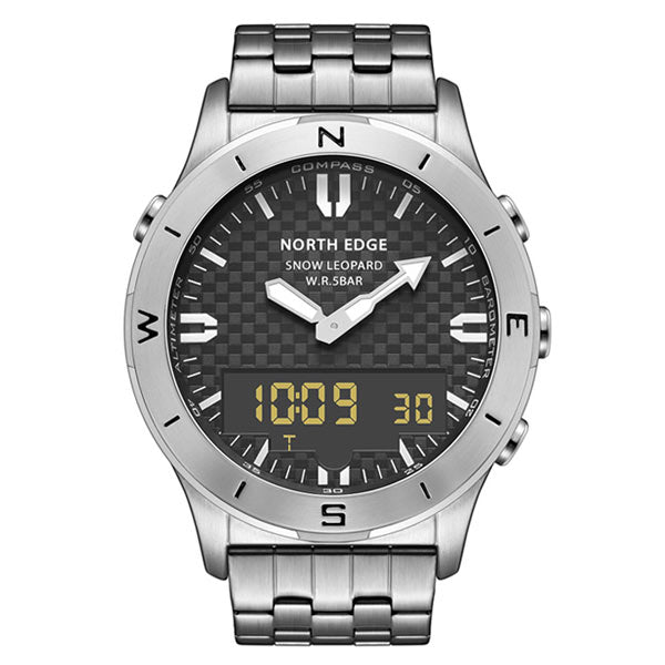 NORTH EDGE Snow Leopard Barometer Altimeter Outdoor Watch 50M