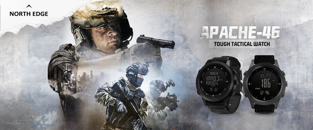 NORTH EDGE APACHE 46: The Ultimate Outdoor Compass Watch for Hiking & Adventure