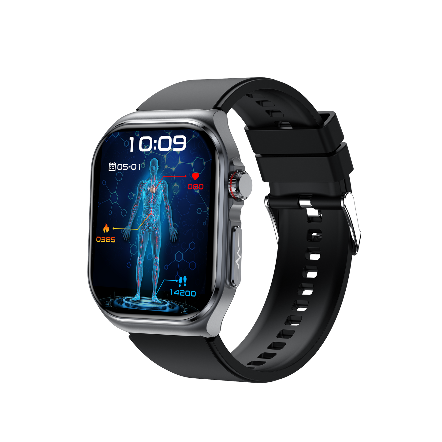 NORTH EDGE ET585 ECG & AMOLED Smartwatch BMI Measurement Blood Oxygen Measurement Exercise Calories & Step Tracking