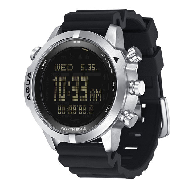 AQUA Scuba Diving Professional Diving Computer NDL 100M Waterproof Altimeter Barometer Compass - NORTHEDGE