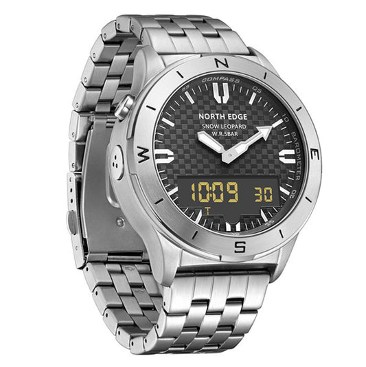 Snow Leopard Swimming Watch 50M Waterproof Barometer Altimeter Compass Temperature - NORTHEDGE