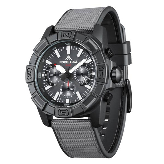 NORTH EDGE BLAZE Solar Power Men's Watch 50M Waterproof Outdoor Sports Watch - NORTHEDGE
