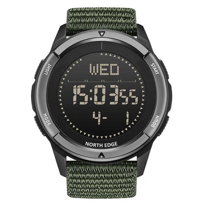 NORTH EDGE ALPS Carbon Fiber Case Compass Men Watch 50M Waterproof Watch Men's Watch - NORTHEDGE