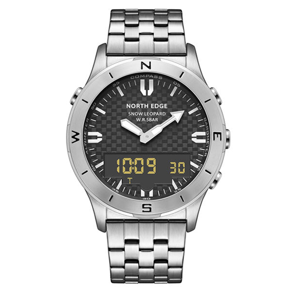 カタールパビリオン スノーグローブ、時計 NORTH EDGE Snow Leopard Barometer Altimeter Outdoor Watch 50M