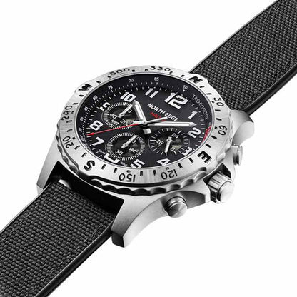 MACH 2 Solar Powered Watch 316L Case Three Timing Discs Night Light Pointer - NORTHEDGE