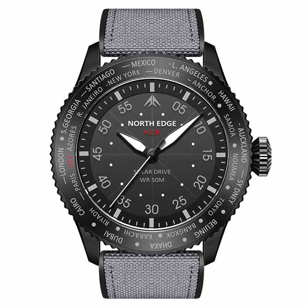 MACH Solar Power Waterproof Watch Outdoor Adventure Military Style Impact resistant - NORTHEDGE
