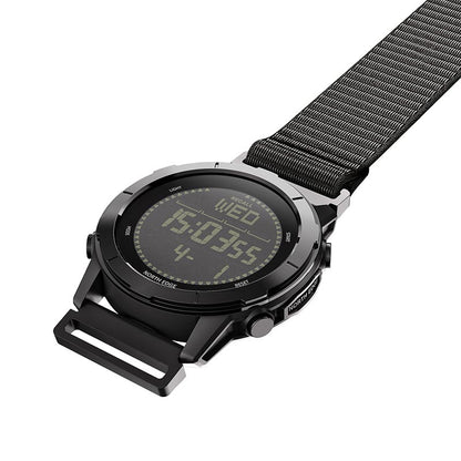 NORTH EDGE LITECORE Tactical Compass Digital Watch Men's Watch 45mm Zinc Alloy Bezel and Nylon Strap EL Backlight Calendar 50m Waterproof