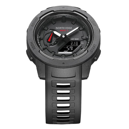 Mars3 Carbon Fiber Case 50M Waterproof Sports Digital Watch World Time Military Watch - NORTHEDGE