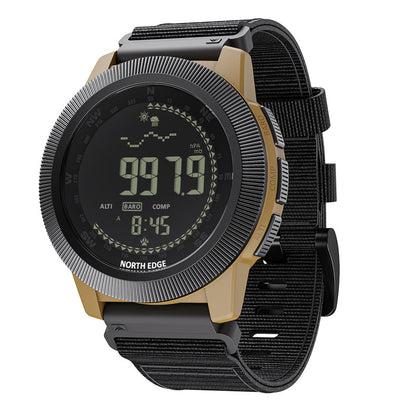NORTH EDGE APACHE-CF Carbon fiber case zinc alloy bezel outdoor tactical LCD digital watch military style compass altimeter barometer 50M waterproof