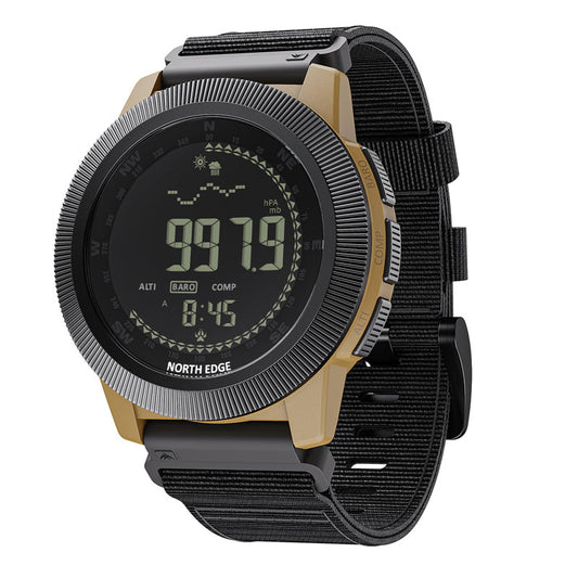 NORTH EDGE APACHE-CF Fiberglass case zinc alloy bezel outdoor tactical LCD digital watch military style compass altimeter barometer 50M waterproof