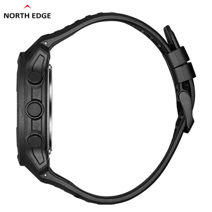 NORTH EDGE 24mm Silicone&Steel Strap Suitable For AQUA/GAVIA 2/Snow Leopard/APACHE3/EVOQUE2/TRITON