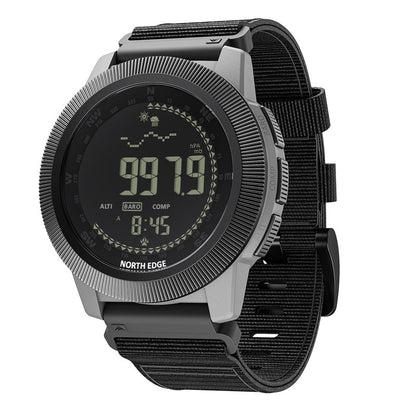 NORTH EDGE APACHE-CF Carbon fiber case zinc alloy bezel outdoor tactical LCD digital watch military style compass altimeter barometer 50M waterproof