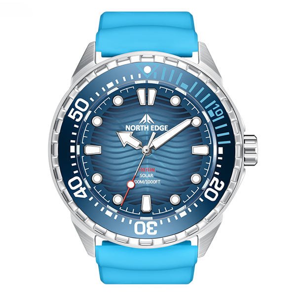 NORTH EDGE TRITON 300m waterproof diving watch solar charging alloy case - NORTHEDGE