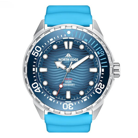 NORTH EDGE TRITON 300m waterproof diving watch solar charging alloy case - NORTHEDGE