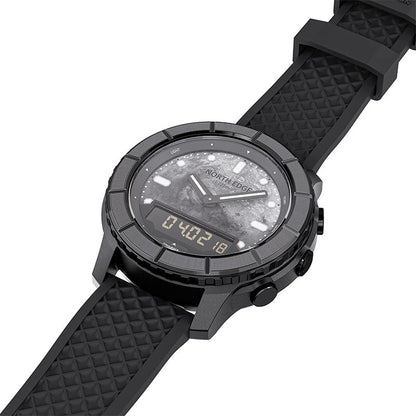 NORTH EDGE THARSIS Outdoor Tactical Digital Watch Carbon Fiber Case 304 Stainless Steel Bezel Barometer Altimeter Compass Temperature 50M Waterproof Men's Watch