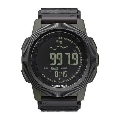 NORTH EDGE APACHE-CF Carbon fiber case zinc alloy bezel outdoor tactical LCD digital watch military style compass altimeter barometer 50M waterproof