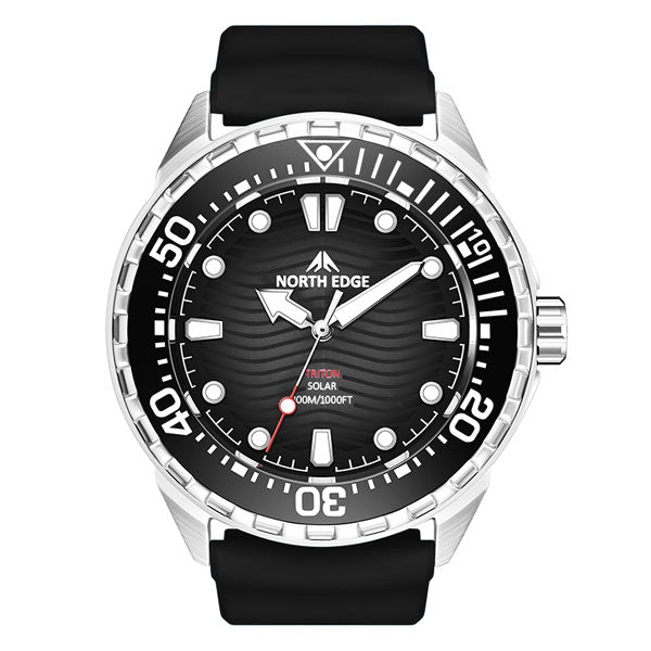 NORTH EDGE TRITON 300m waterproof diving watch solar charging alloy case - NORTHEDGE