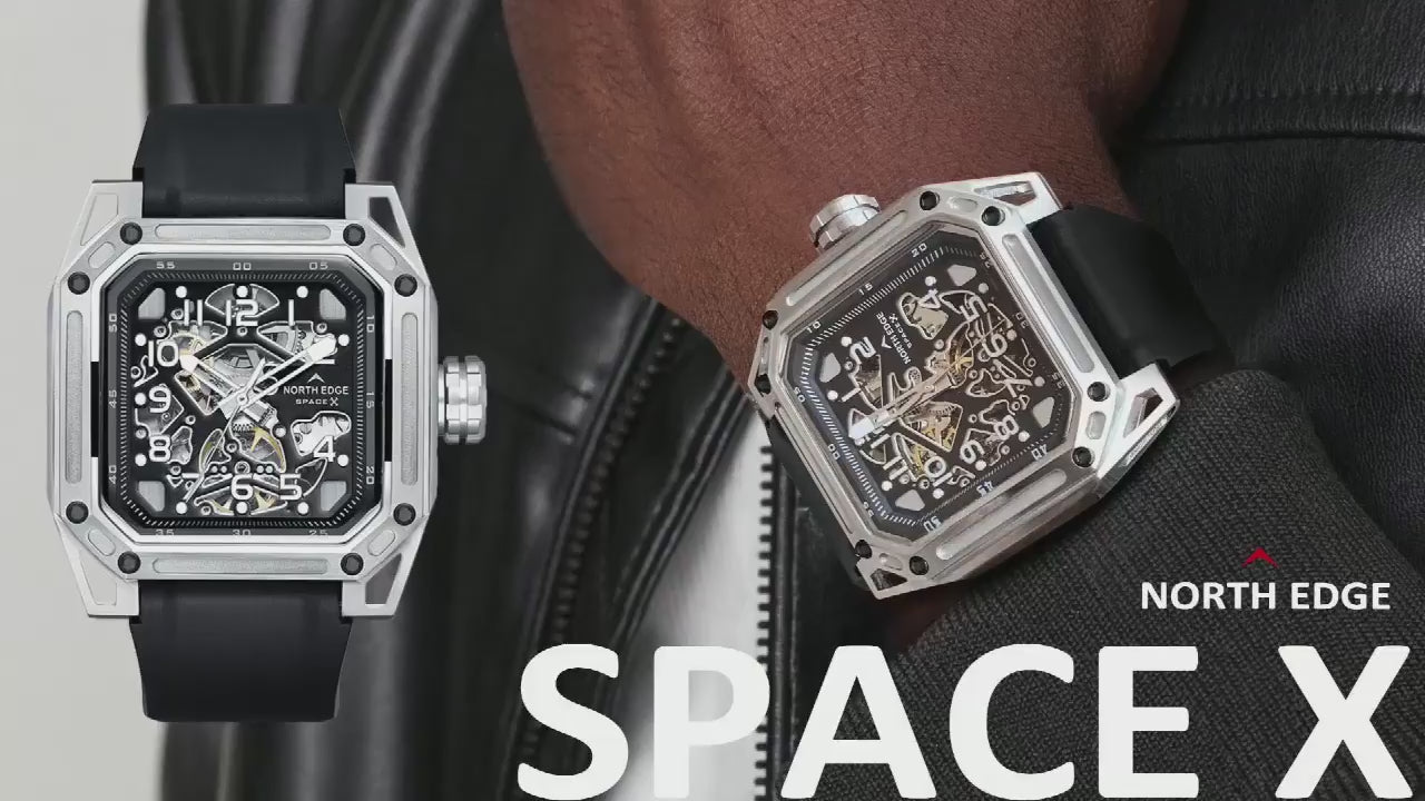 NORTH EDGE SPACE X Swimming Watch Mechanical Watch Self-Winding 100M W
