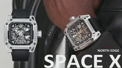 NORTH EDGE SPACE X Swimming Watch Mechanical Watch Self-Winding 100M Waterproof Men's Watch