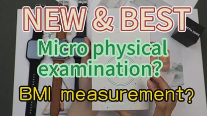 NORTH EDGE ET570 Micro Physical Examination AI Health Date ECG Smart Watch Blood Pressure Blood Oxygen Blood Glucose Compatibility System IOS Android IP68 Waterproof 1.96-inch Full Touch Screen