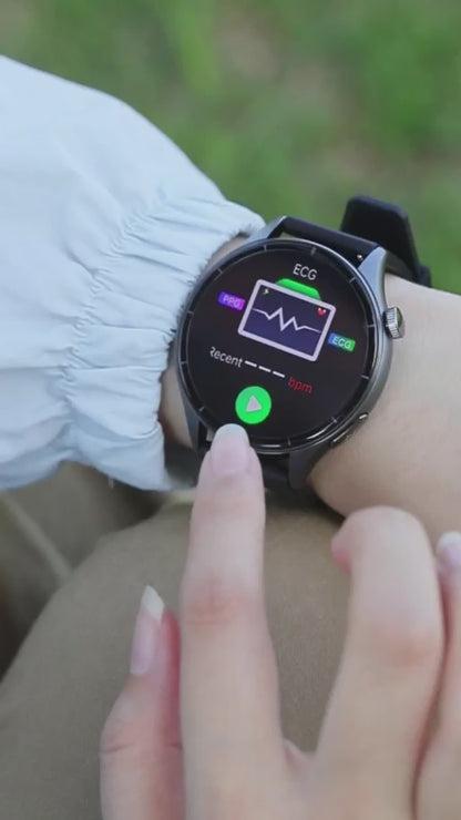NORTH EDGE ET458 AMOLED Display ECG Micro-physical examination Health Monitoring Smartwatch BMI Measurement Blood Pressure Oxygen IP68 Waterproof Outdoor flashlight lighting Compatible with Android and iOS System