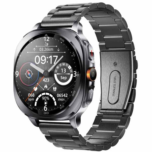NORTH EDGE TS400 AMOLED display outdoor GPS adventure wearable sports and health smartwatch compass altimeter 3ATM waterproof alloy case flashlight, compatible with Android and iOS system